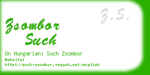 zsombor such business card